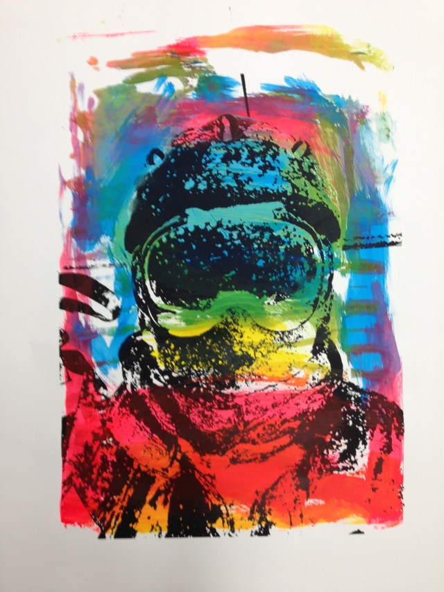 Silkscreen and brush painting  36x48