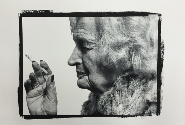 black ink Silkscreen print